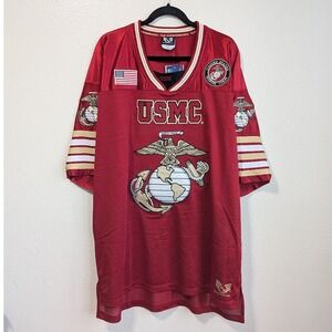 NWT Rapid Dominance Military USMC Marine Corps Football Jersey Red Gold XL